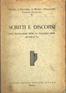 Scritti e discorsi - Benito Mussolini - copertina