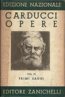 Primi saggi - Giosuè Carducci - copertina