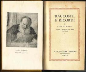 Racconti e Ricordi - Lev Tolstoj - copertina