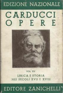 Lirica e storia nei secoli XVII e XVIII - Giosuè Carducci - copertina