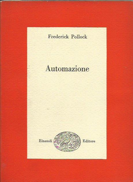 Automazione - Friedrich Pollock - copertina