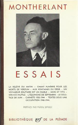 Essais - Henry de Montherlant - copertina