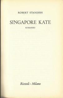 Singapore Kate - Robert Standish - copertina