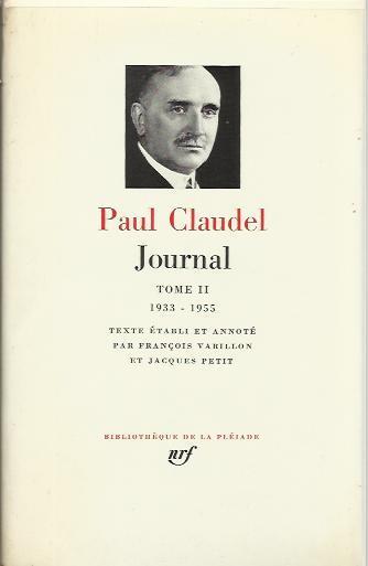 Journal Tomo Secondo 1933 1955 - Paul Claudel - copertina