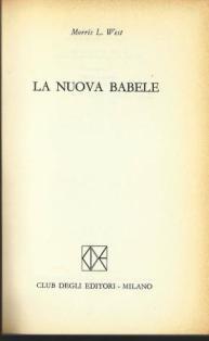 La Nuova Babele - Morris L. West - copertina