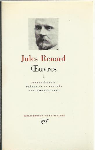 Oeuvres Volume Primo - Jules Renard - copertina