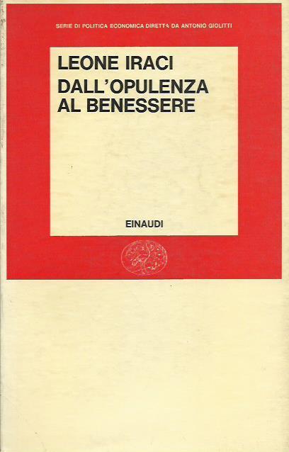 Dall'opulenza al benessere - Leone Iraci Fedeli - copertina