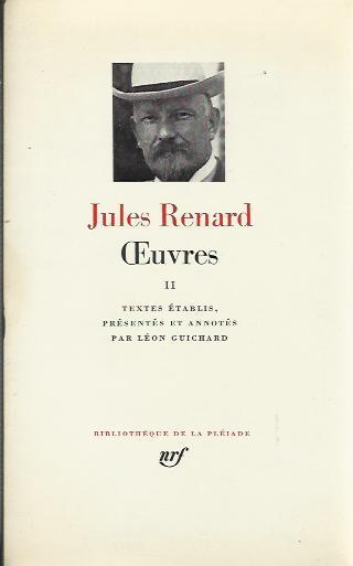 Oeuvres Volume Secondo - Jules Renard - copertina