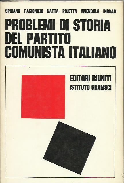 Problemi di Storia del Partito Comunista Italiano - copertina