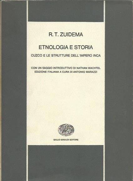 Etnologia e storia - R. T. Zuidema - copertina