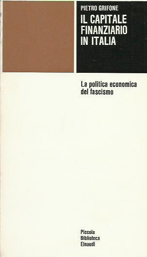 Il Capitale finanziario in Italia - Pietro Grifone - copertina