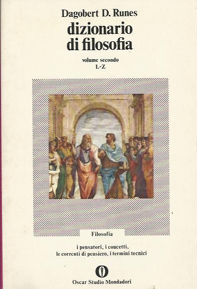 Dizionario di filosofia Volume II - Dagobert D. Runes - copertina