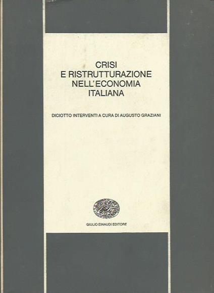 Crisi E ristrutturazione dell'Economia Italiana - copertina