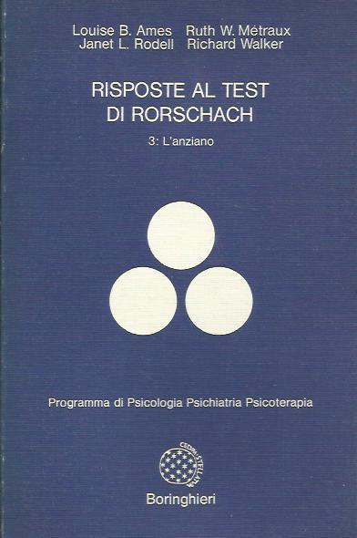 Risposte al test di Rorschach - copertina