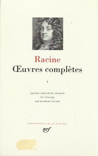 Oeuvres complétes Volume Primo - Jean Racine - copertina