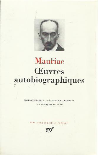 Oeuvres autobiographiques - François Mauriac - copertina