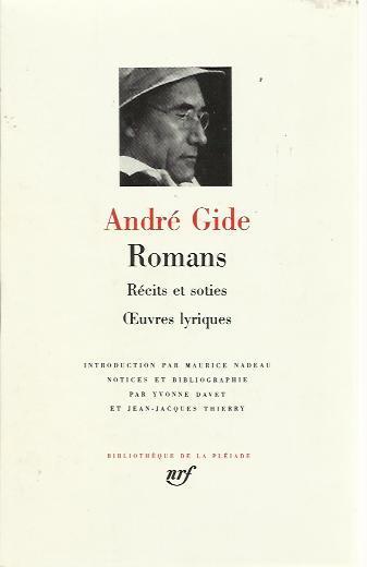 Romans Récits et soties - André Gide - copertina