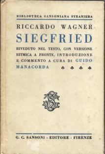 Siegfried - Richard Wagner - copertina