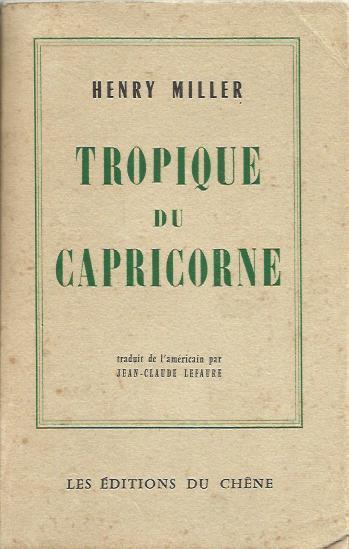 Tropique du Capricorne - Henry Miller - copertina