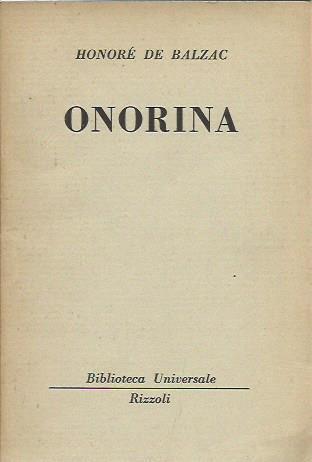 Onorina - Honoré de Balzac - copertina