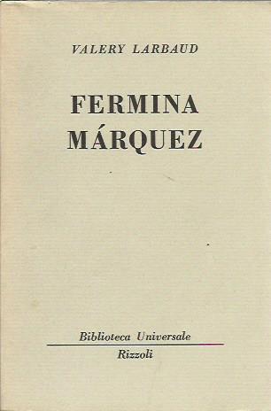 Fermina Marquez - Valéry Larbaud - copertina