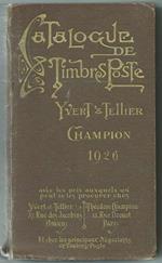 CATALOGUE DE TIMBROS POSTE - Ed. Yvert & Tellier 1926