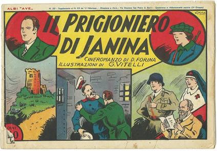 Albi Ave N.33 Del 1941. Il Prigioniero di Janina. Supplemento Al N.23 De Il Vittorioso - D. Forina - copertina