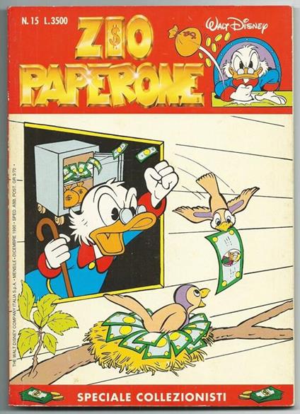 Zio Paperone N.15 Del 1990 - Carl Barks - copertina