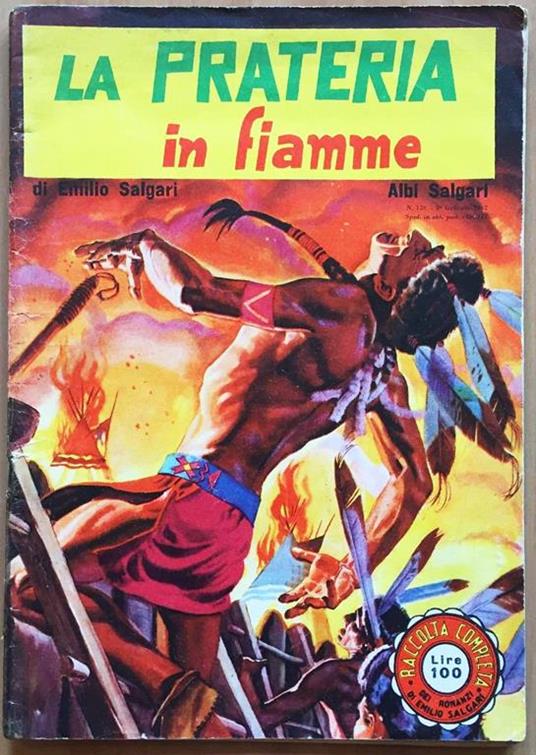 La prateria in fiamme - Emilio Salgari - copertina