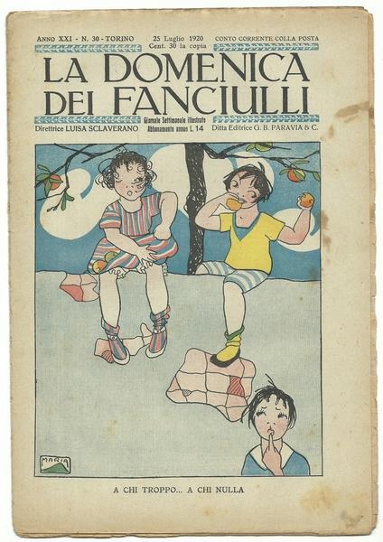 La Domenica Dei Fanciulli N.30 Del 25 Luglio 1920 - copertina