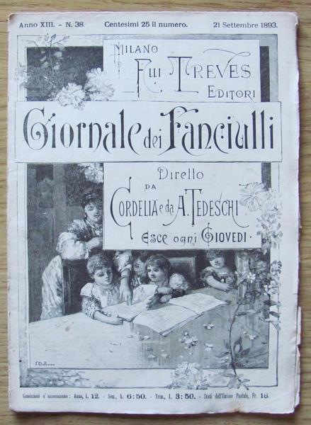 Giornale Dei Fanciulli N.38 Del 1893 - copertina