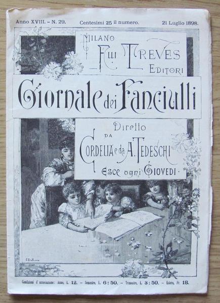 Giornale Dei Fanciulli N.29 Del 1898 - copertina