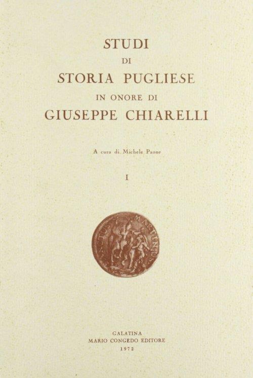 Studi di storia pugliese in onore di Giuseppe Chiarelli - copertina