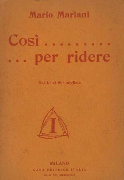 Così... per ridere - Mario Mariani - copertina