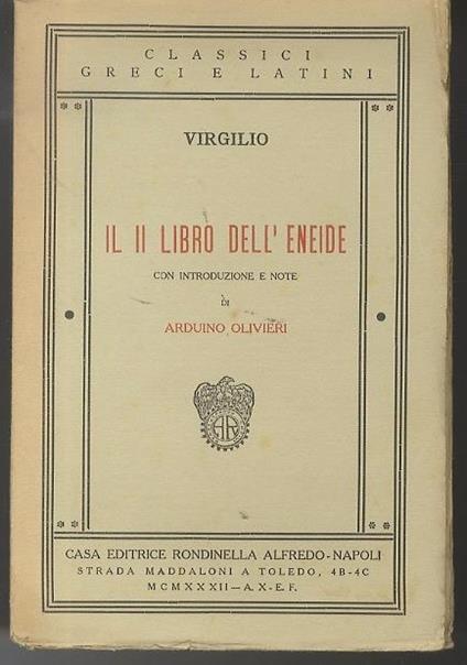 Il secondo libro dell’Eneide - Publio Virgilio Marone - copertina