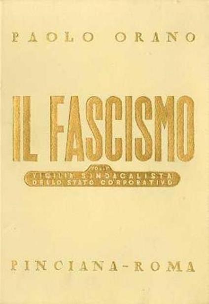 La vigilia sindacalista dello Stato corporativo - Paolo Orano - copertina
