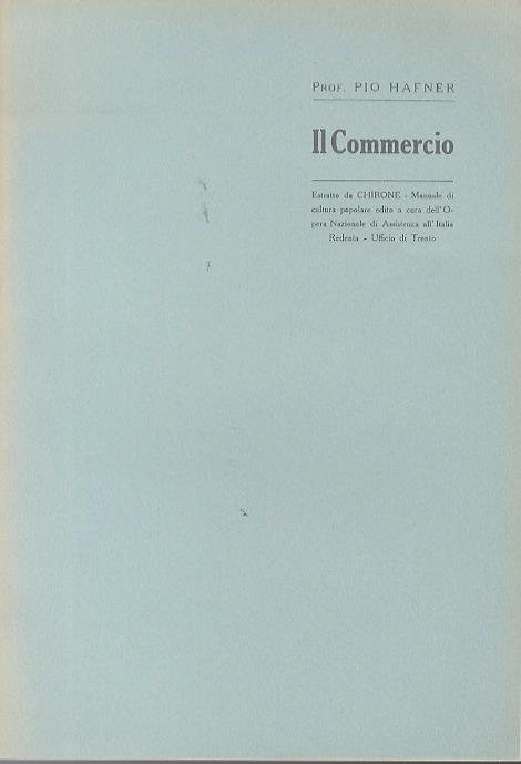 Il commercio - Pio Hafner - copertina