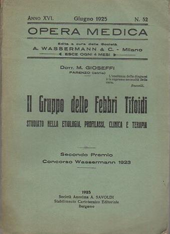 Il gruppo delle febbri tifoidi - Cesare Pezzi - copertina