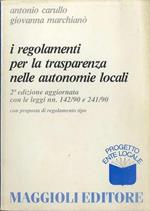 I regolamenti per la trasparenza nelle autonomie locali