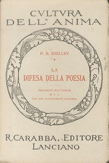 La difesa della poesia - Percy Bysshe Shelley - copertina