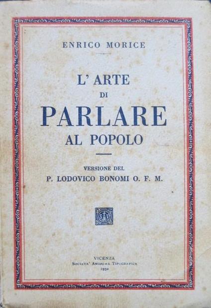 L' arte di parlare al popolo - Henri Morice - copertina