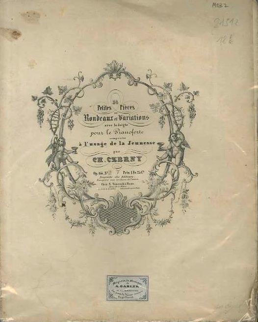 24 Petites pièces en Rondeaux et Variations avec le doigte pour le pianoforte: op. 455 composées à l’usage de la Jeunesse - Carl Czerny - copertina