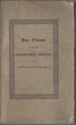 Der Orient in seinem gegenwärtigen Zustande mit Rückblicken auf die Vergangenheit dargestellt in einer Reise über Konstantinopel, Kleinasien, Syrien und Palästina