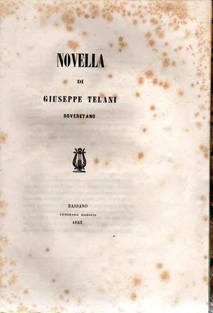 Novella di Giuseppe Telani roveretano - Giuseppe Telani - copertina