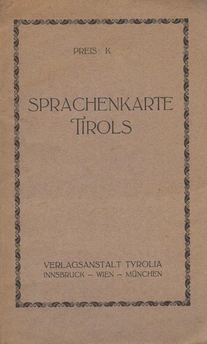 Sprachenkarte Tirols. Masstab 1:500.000 - copertina