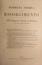 Rassegna storica del risorgimento: XVI Congresso Sociale in Bologna