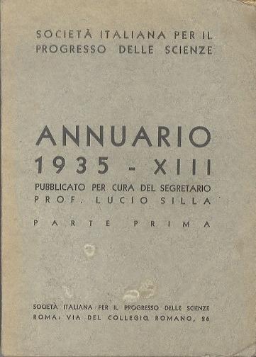 Annuario 1935 - XIII. Parte prima - Lucio Silla - copertina