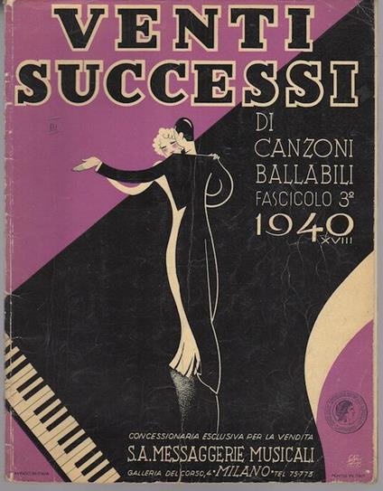 Venti successi di canzoni ballabili. N. 3 (1940) - copertina