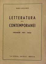 Letteratura dei contemporanei: cronache, testi, saggi