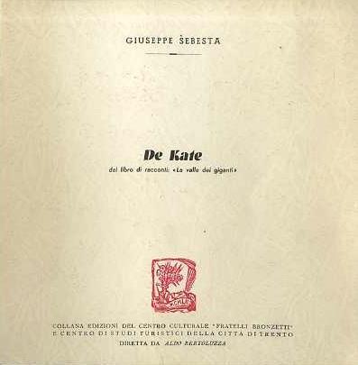 De Kate - Giuseppe Sebesta - copertina